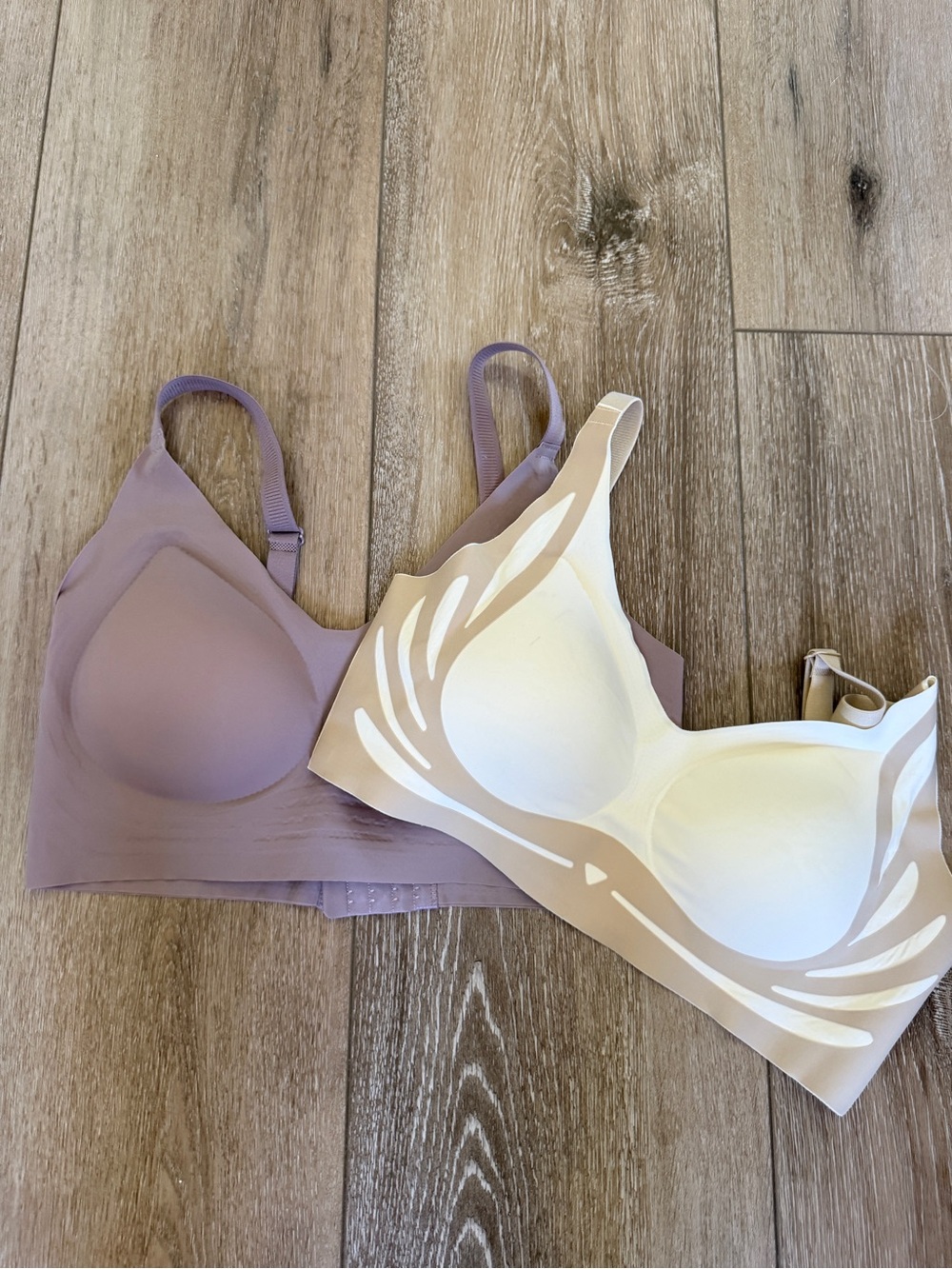Bundle- Seamless Wireless Bra - Lavender and Cream